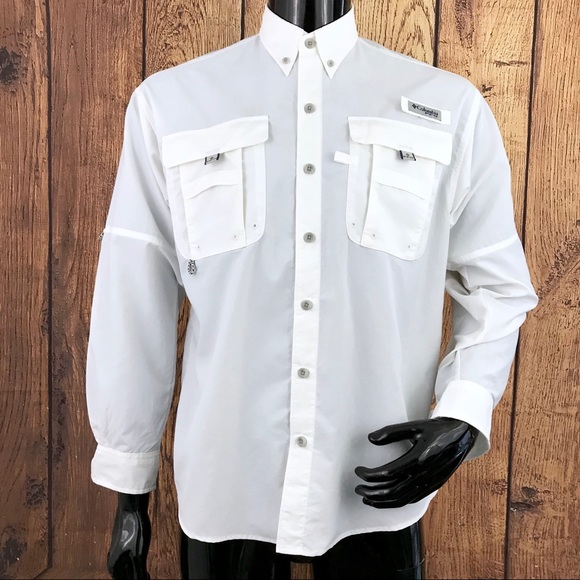 Columbia Other - Columbia PFG men’s small white fishing shirt